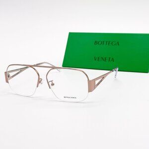 NEW BOTTEGA VENETA EYEGLASSES BV1067O 001 GOLD WOMEN EYEWEAR DIOR